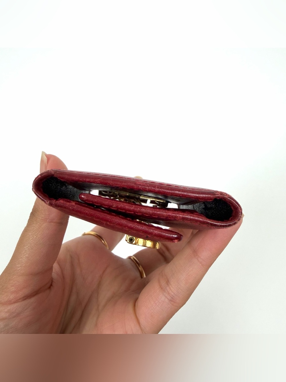 Authentic Ferragamo Red Leather Keychain Wallet - Picture 9 of 11